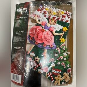NIB - Bucilla Sugar Plum Fairy #85431 felt Christmas Stocking